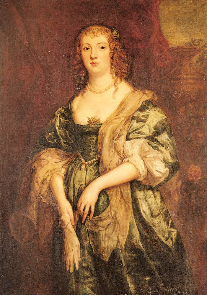 贝德福德伯爵夫人安妮卡尔的肖像 Portrait of Anne Carr, Countess of Bedford (c.1635)，安东尼·凡·戴克