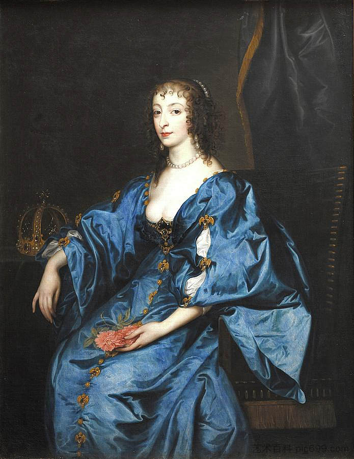 英国女王亨丽埃塔·玛丽亚 Queen Henrietta Maria Of England，安东尼·凡·戴克