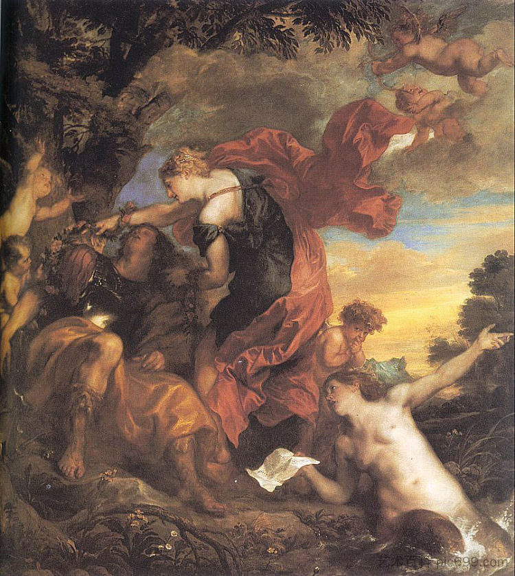 里纳尔多和阿米达 Rinaldo and Armida (1628 - 1629)，安东尼·凡·戴克