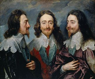 查理一世的三个位置 Charles I in Three Positions (1635 – 1636)，安东尼·凡·戴克