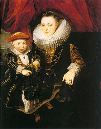 带孩子的年轻女子 Young Woman with a Child (1618)，安东尼·凡·戴克