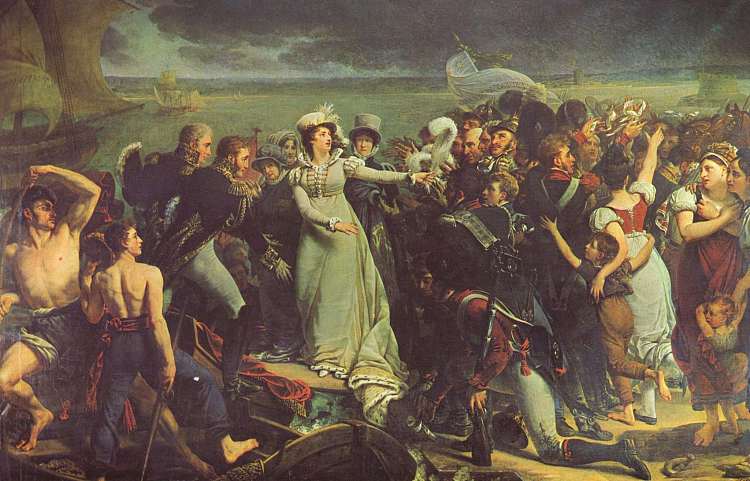 昂古莱姆夫人登船 Embarkation of Madame D'Angoulême (1819)，安托万·让·格罗