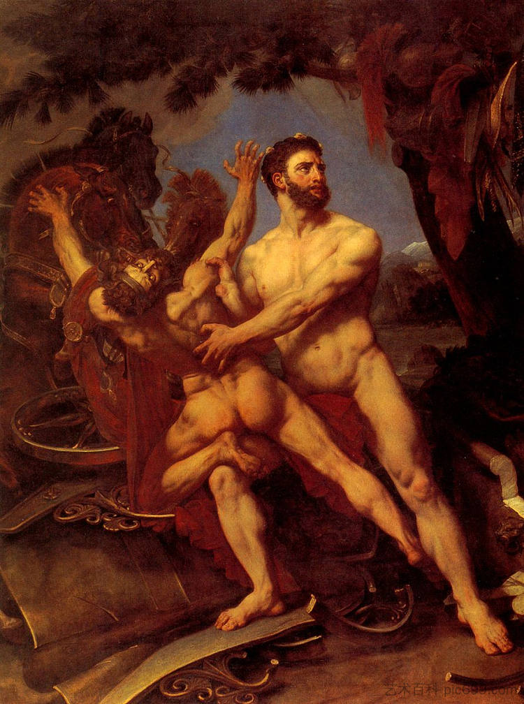 赫拉克勒斯和狄奥墨得斯 Hercules and Diomedes (1835),安托万·让·格罗