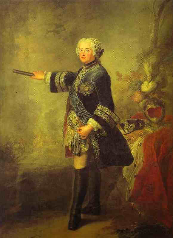 腓特烈二世肖像 Portrait of Frederick II (c.1743)，安托·内佩斯