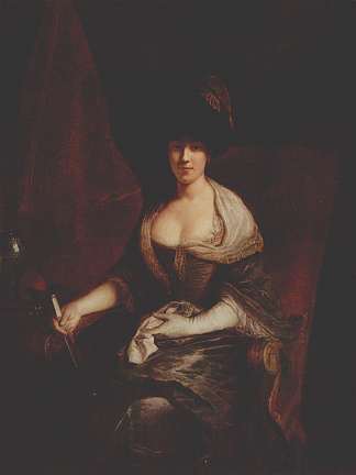 玛丽·苏珊娜·丁林格的肖像，原名古特曼 Portrait of Mary Susanne Dinglinger, born Gutermann (c.1721)，安托·内佩斯