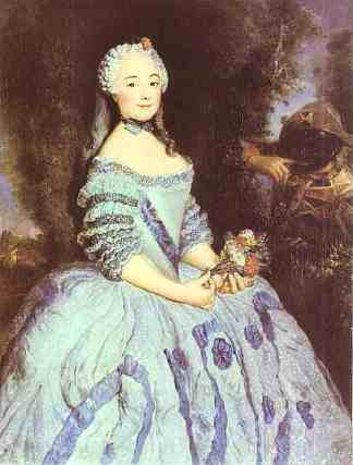 女演员巴贝特·科乔瓦 The Actress Babette Cochois (1750)，安托·内佩斯