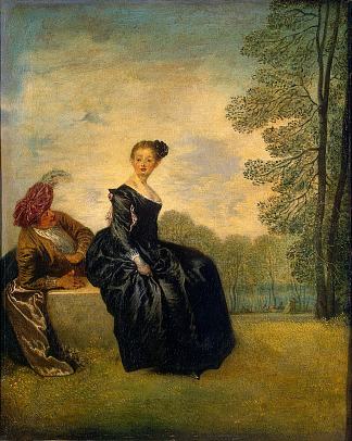 反复无常的女孩 The Capricious Girl (1718)，让·安东尼·华多