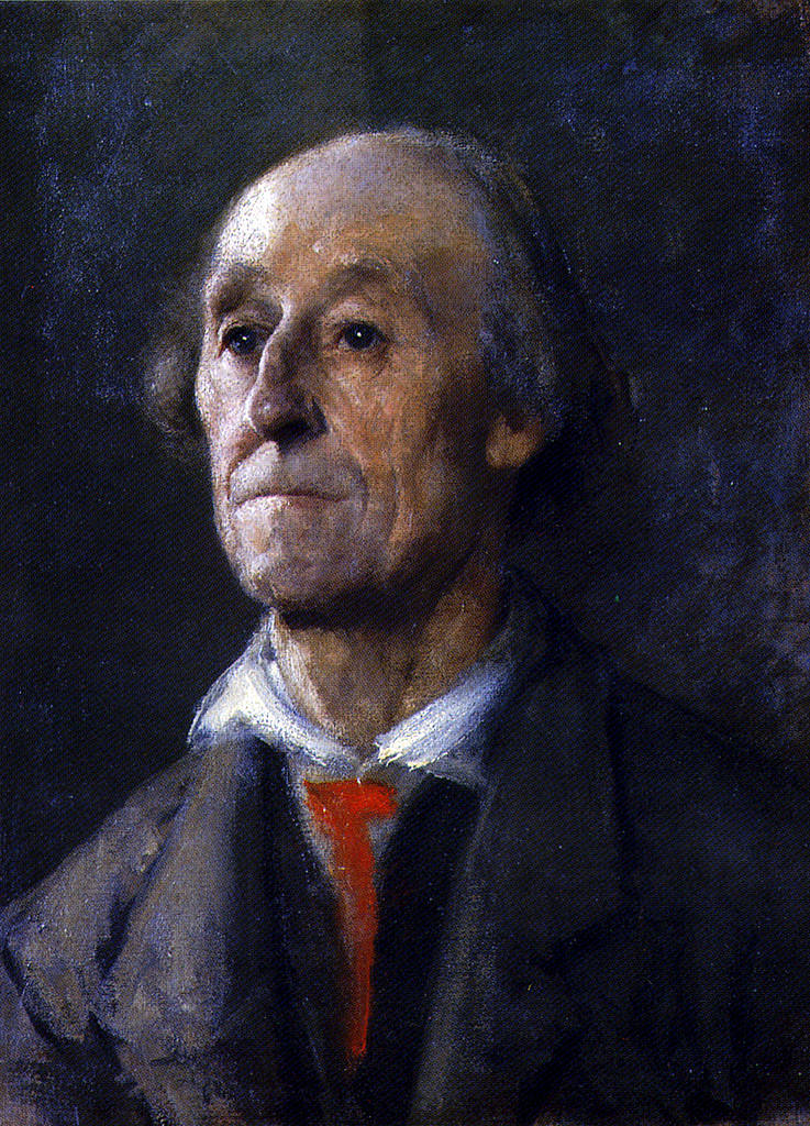 巴伐利亚男子的肖像 Portrait of a Bavarian man (1889)，安东·阿兹贝