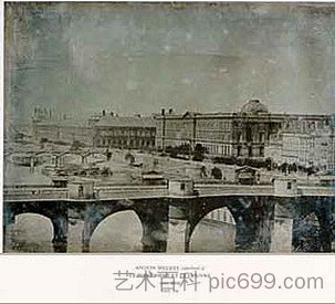 新桥（银版印刷） Le Pont Neuf (daguerreotype) (1848)，丹尼尔·赫尔曼·安顿·梅尔拜