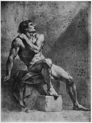 坐着的男性裸体 Seated Male Nude (1775)，安东·拉斐尔·门斯