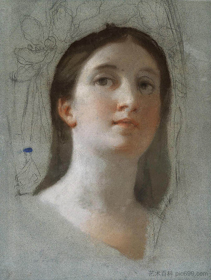 女性头部研究 Study of a Female Head，安东·拉斐尔·门斯