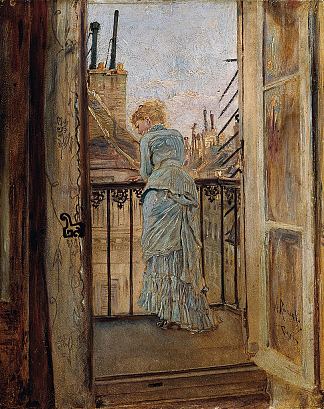 在阳台上 On the balcony (1878)，安东·罗马科
