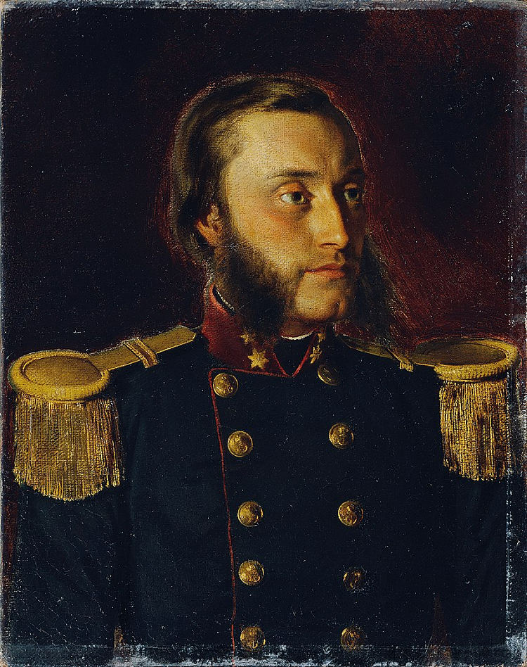 造船工程师约瑟夫·冯·罗马科担任中尉 The shipbuilding engineer Josef von Romako as first lieutenant (c.1849 - c.1854)，安东·罗马科