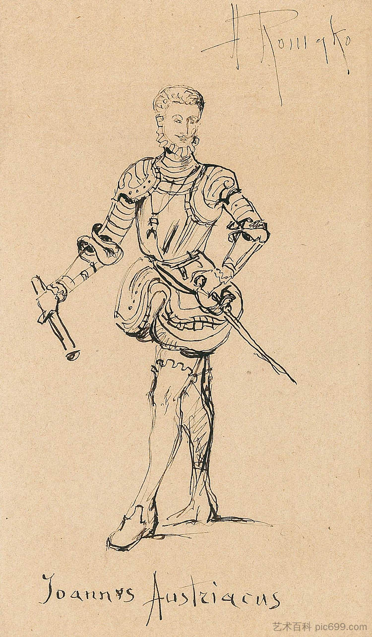 奥地利的唐璜（“Joannes Austriacus”） Don Juan de Austria ("Joannes Austriacus")，安东·罗马科