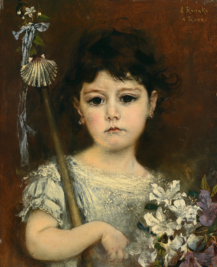 玛蒂尔德，艺术家的次女 Mathilde, the Artist’s Second Daughter (c.1870; Rome,Italy  )，安东·罗马科