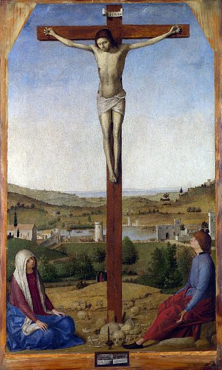 受难 Crucifixion (1475; Italy                     )，安东内洛·德·梅西纳