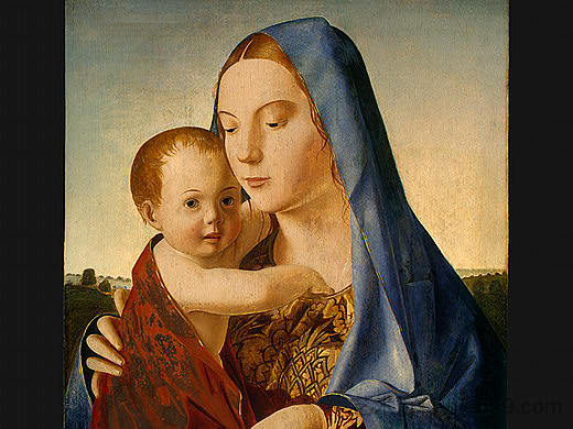 麦当娜和孩子 Madonna and Child (1475; Italy ),安东内洛·德·梅西纳