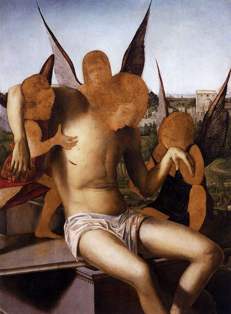 圣母怜子图 Pieta (c.1475; Italy ),安东内洛·德·梅西纳