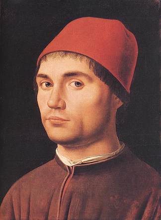 一个男人的肖像 Portrait of a Man (1475; Italy                     )，安东内洛·德·梅西纳