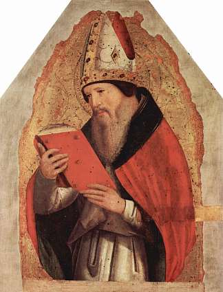 圣奥古斯丁 St. Augustine (c.1472; Italy                     )，安东内洛·德·梅西纳