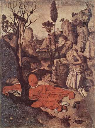 圣杰罗姆忏悔 St. Jerome Penitent (c.1455; Messina,Italy                     )，安东内洛·德·梅西纳