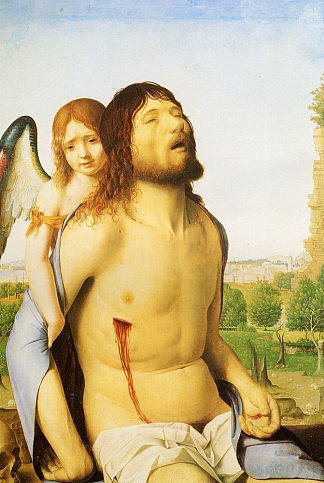 由天使支持的死去的基督 The Dead Christ Supported by an Angel (1475 – 1478; Messina,Italy                     )，安东内洛·德·梅西纳