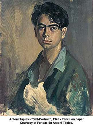 自画像 Self-Portrait (1945)，安东尼·塔皮埃斯