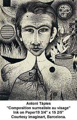 超现实主义构图与面孔 Surrealist Composition with Face，安东尼·塔皮埃斯