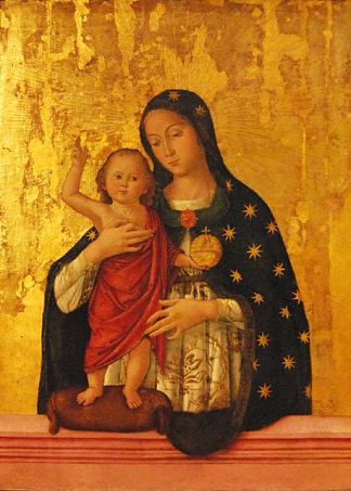 麦当娜和孩子 Madonna Col Bambino (1483)，安东尼亚佐·罗马诺