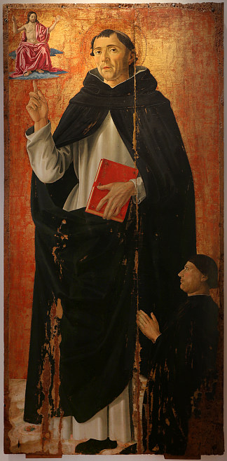圣文森特·费雷尔，法官基督和给予者 San Vincenzo Ferrer, Cristo Giudice e il Donatore (c.1490)，安东尼亚佐·罗马诺