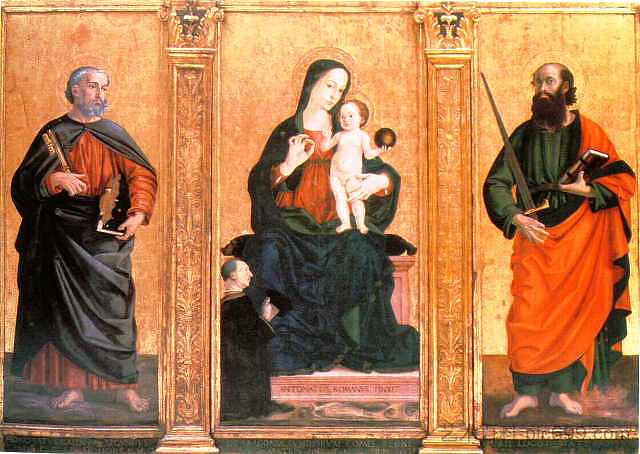 丰迪三联画，丰迪，圣彼得罗 Trittico Di Fondi, Fondi, San Pietro (c.1475 - c.1479)，安东尼亚佐·罗马诺