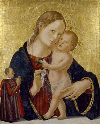 圣母子与捐赠者 Virgin and Child with Donor (1480)，安东尼亚佐·罗马诺