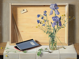 静物与鸢尾花 Still Life With Iris (1948)，安东尼奥·布埃诺