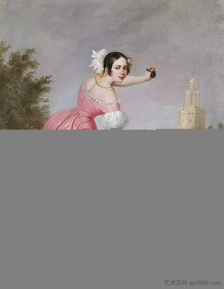 波莱罗舞者 A Bolero dancer (1842),安东尼奥·卡布拉尔·贝哈拉诺