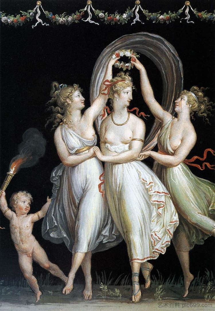 三恩人跳舞 The Three Graces Dancing (1799)，安东尼奥·卡诺瓦