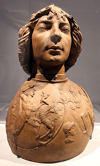 一个年轻战士的半身像 Bust of a Young Warrior (1460)，安东尼奥·德尔·波莱奥洛