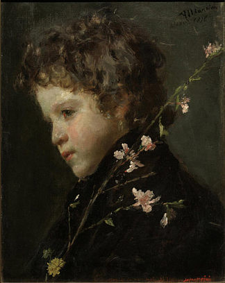 杏仁花 Almond Blossoms (1876)，安东尼奥·曼奇尼