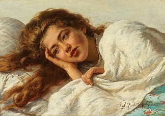 一个卧着的女孩 A Recumbent Girl，安东尼奥·保莱蒂