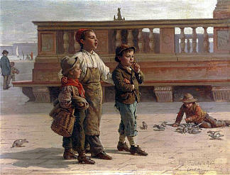 与孩子们的场景 Scene with children，安东尼奥·保莱蒂