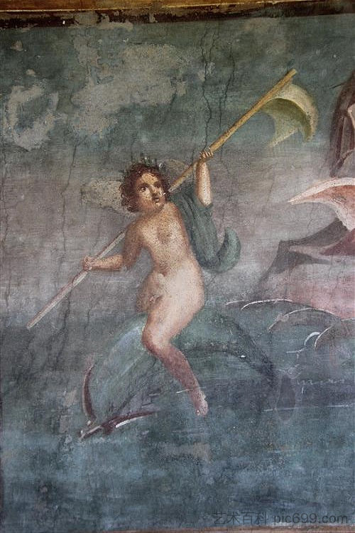 来自庞贝的阿佛洛狄忒阿纳迪奥梅内（局部） Aphrodite Anadyomene from Pompeii (detail)，阿佩勒斯