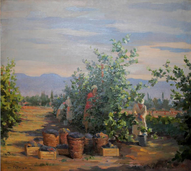 葡萄收获 Grape harvest (1949; Armenia  )，阿拉贝卡岩