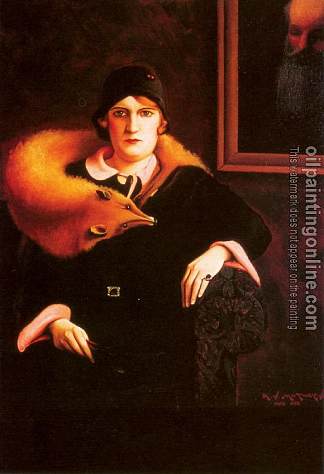 小阿·莫特利夫人的肖像 Portrait of Mrs A J Motley Jr (1930)，阿奇博尔德·莫特利