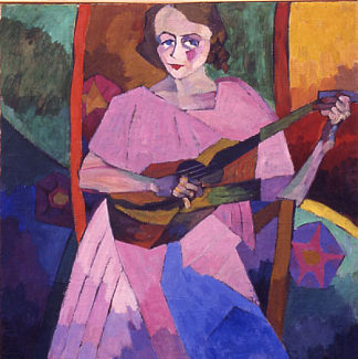 带吉他的女人 Woman with Guitar (1913)，阿里斯塔克伦登洛夫