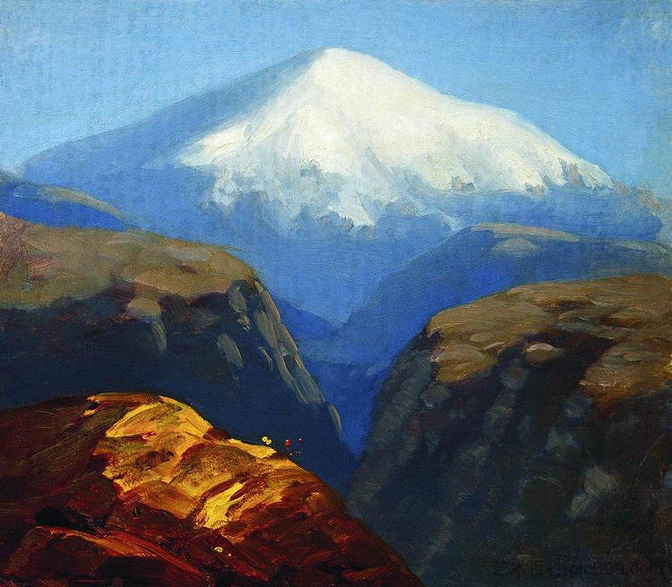 白天的厄尔布鲁士 Elbrus in the daytime，阿尔希普·昆吉