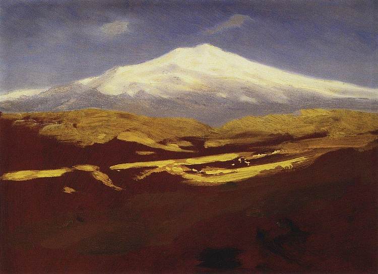 白天的厄尔布鲁士 Elbrus in the daytime (c.1900)，阿尔希普·昆吉