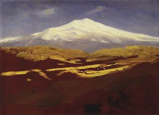 白天的厄尔布鲁士 Elbrus in the daytime (c.1900)，阿尔希普·昆吉