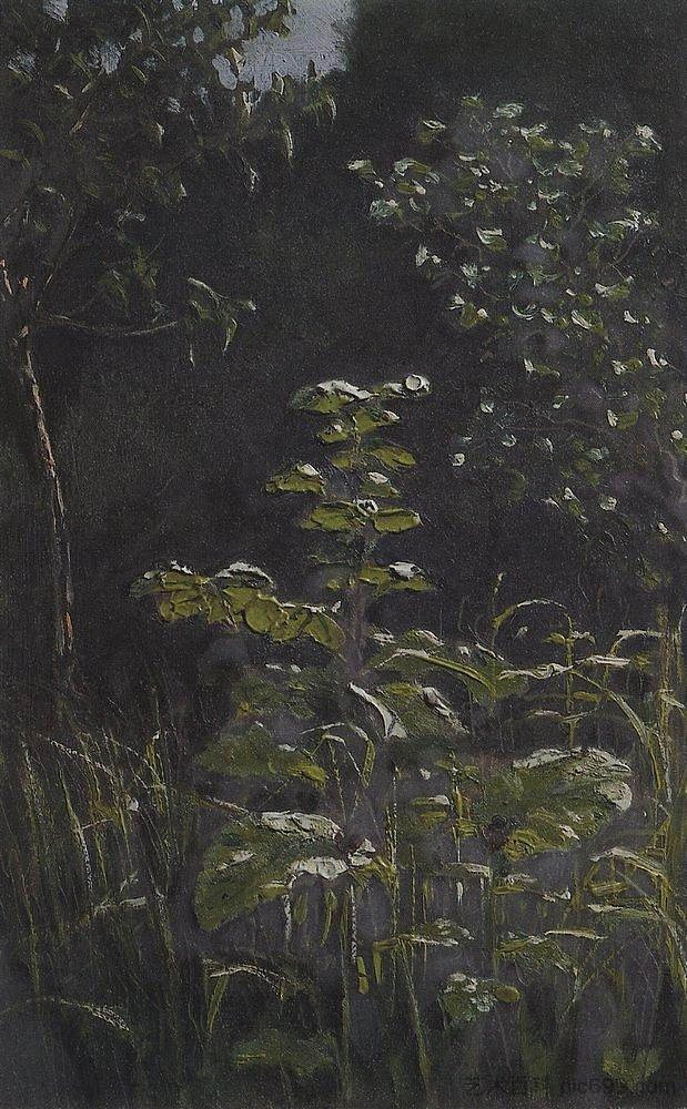 森林。牛蒡 Forest. Burdock (c.1908)，阿尔希普·昆吉