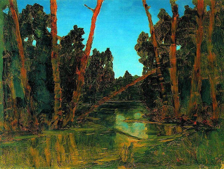 森林沼泽 Forest swamp (c.1908)，阿尔希普·昆吉