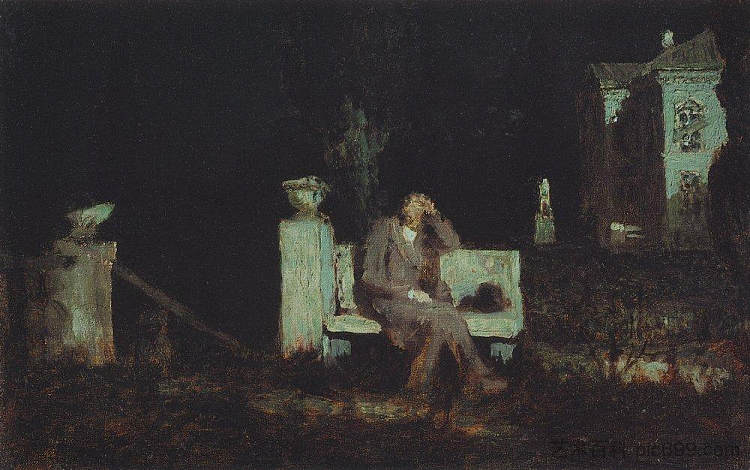 月光之夜。冥想 Moonlight Night. Meditation,阿尔希普·昆吉