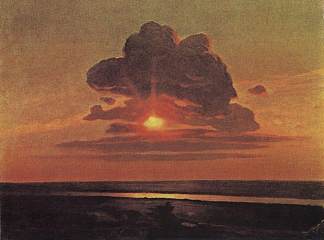 红色日落 Red sunset (c.1908)，阿尔希普·昆吉